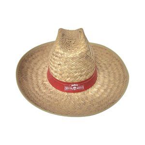 Jim Beam Cowboy Hat Womens Kids S / M Country Caravan Mexican Straw Red Logo